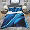 Designart 'Liquid Blue Abstract' Modern & Contemporary Bedding Set - Duvet Cover & Shams